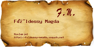 Földessy Magda névjegykártya